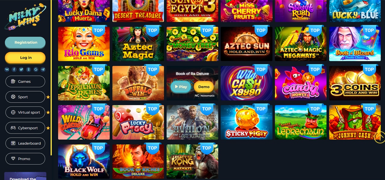 milky wins casino review